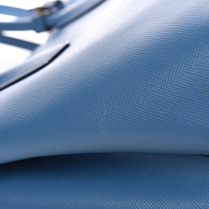 Prada Saffiano Cuir Medium Double Bag Cobalto 11 of 11