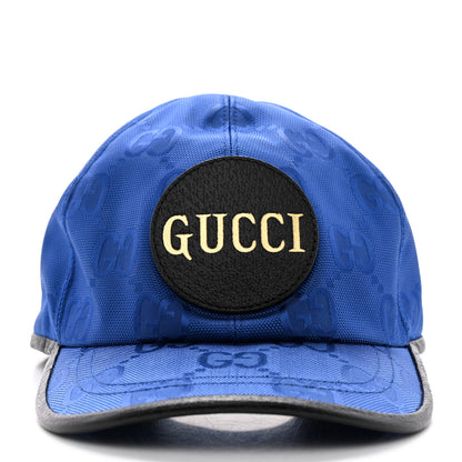 Gucci Econyl Nylon Monogram Off The Grid Baseball Hat L Orient Blue Black 3 of 14