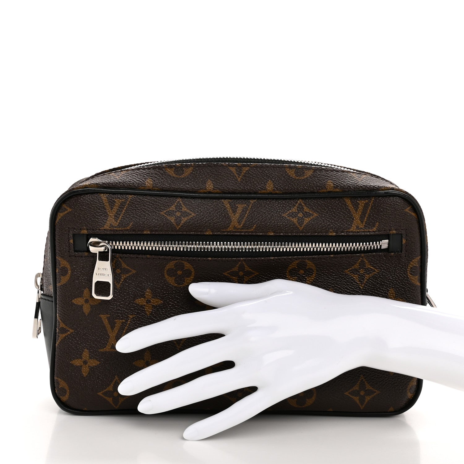 Louis Vuitton Monogram Macassar Kasai Clutch Black 2 of 9