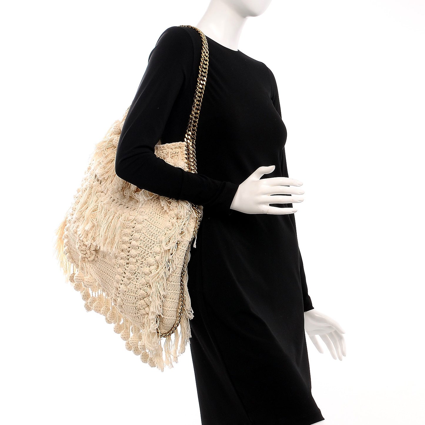 Crochet Falabella Tote Egg White