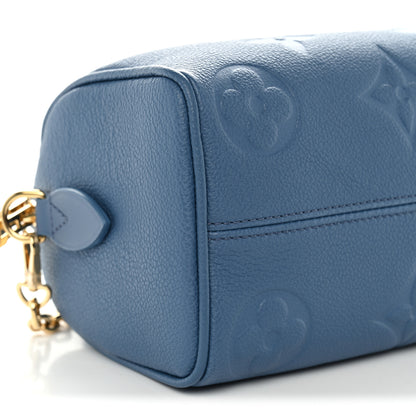 Louis Vuitton Empreinte Monogram Giant Speedy Bandouliere 20 Blue Jean 8 of 10