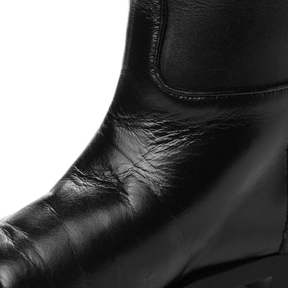 Chanel CC Cap Toe Boots 36.5 Black 9 of 10