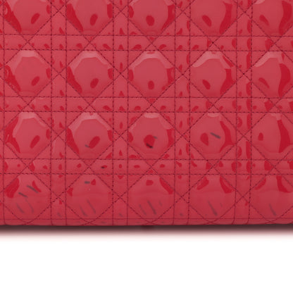 Christian Dior Patent Cannage Large Lady Dior Fuchsia 11 of 13