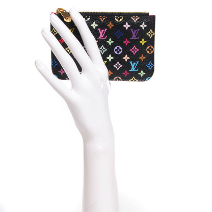 Louis Vuitton Monogram Multicolor Key Pouch Black Grenade 2 of 8