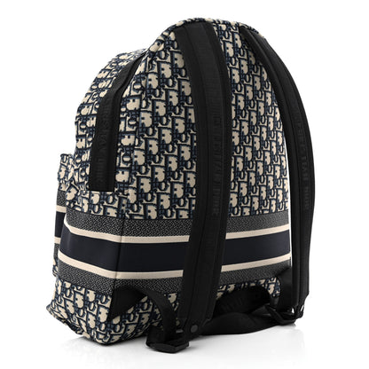 Christian Dior Oblique Diortravel Backpack Blue 3 of 10