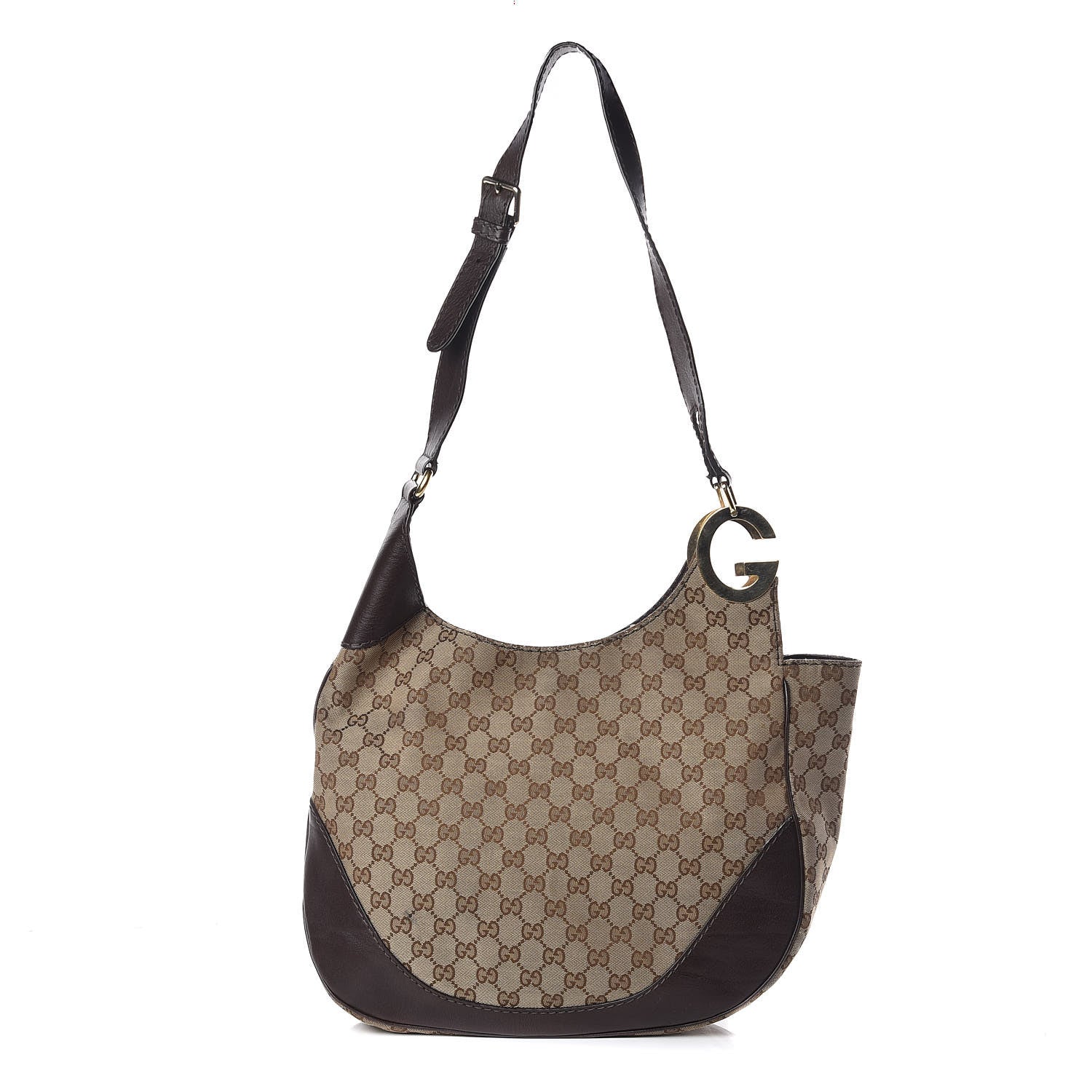 Gucci Monogram Medium Charlotte Hobo Brown 1 of 11