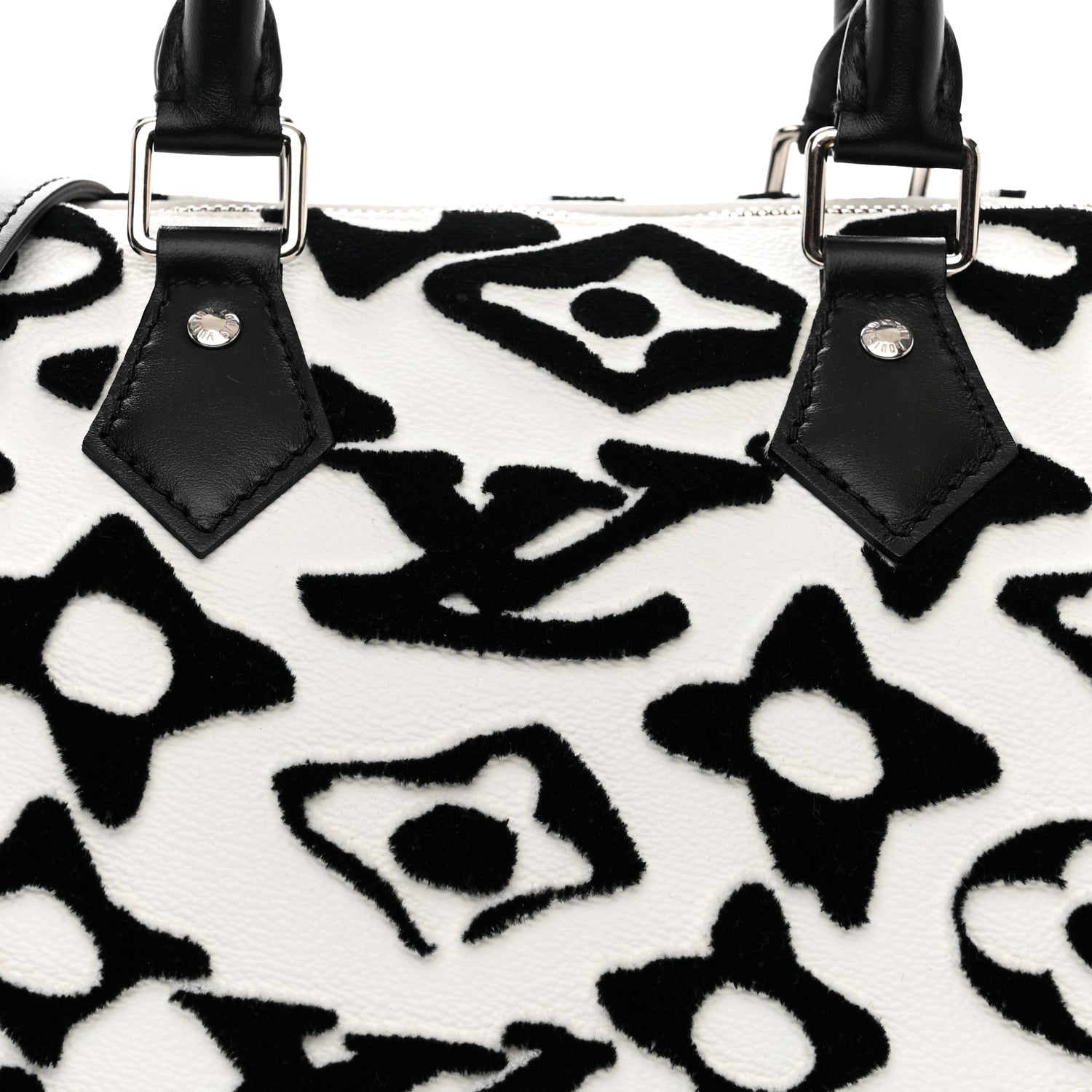 Louis Vuitton X UF Tufted Monogram Speedy Bandouliere 25 White Black 8 of 10