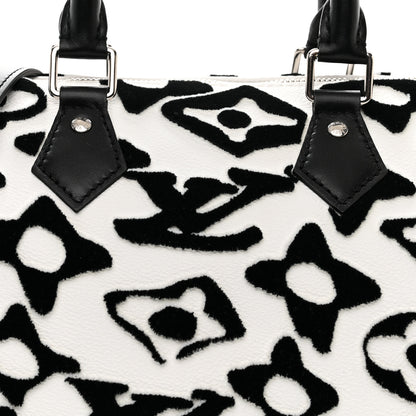 Louis Vuitton X UF Tufted Monogram Speedy Bandouliere 25 White Black 8 of 10