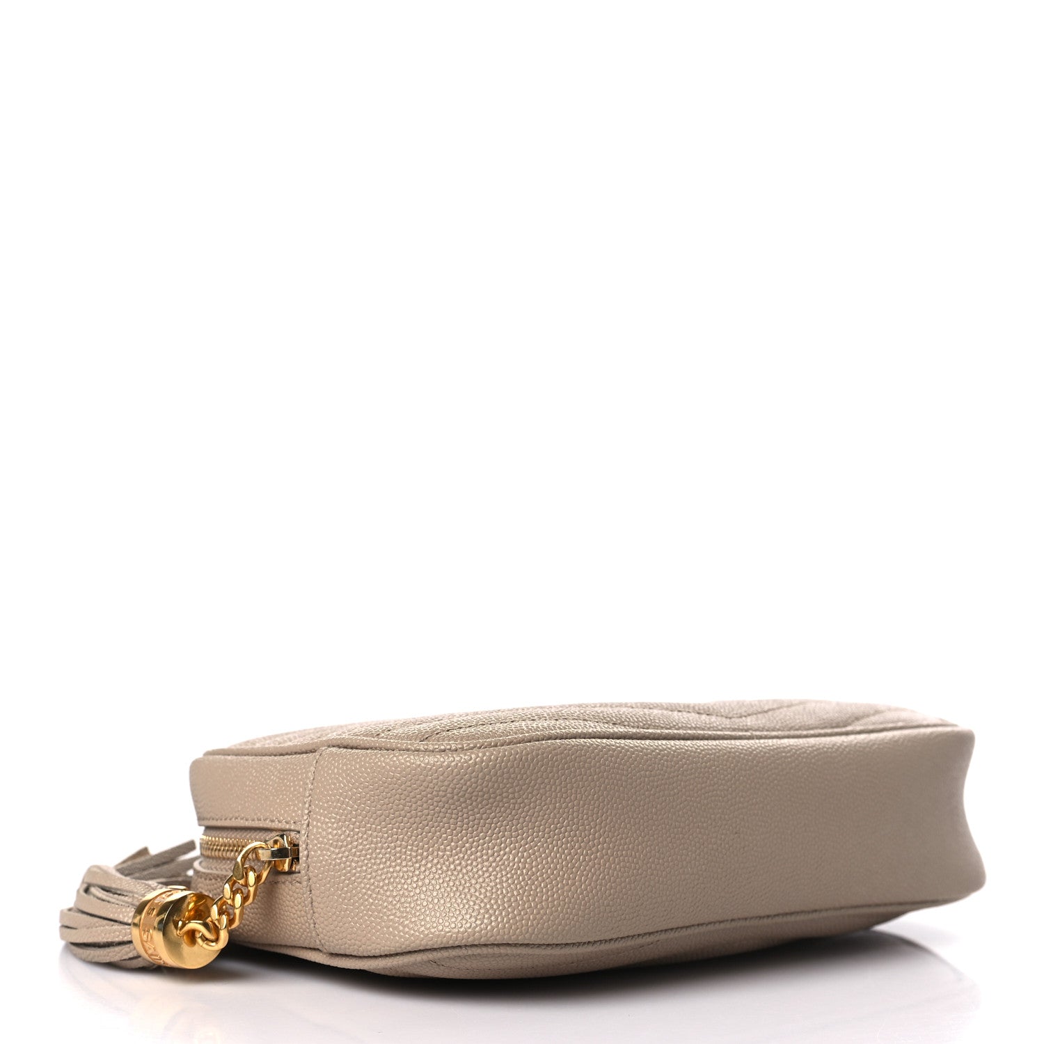 Saint Laurent Grain De Poudre Matelasse Monogram Mini Lou Camera Bag Dark Latte 4 of 9