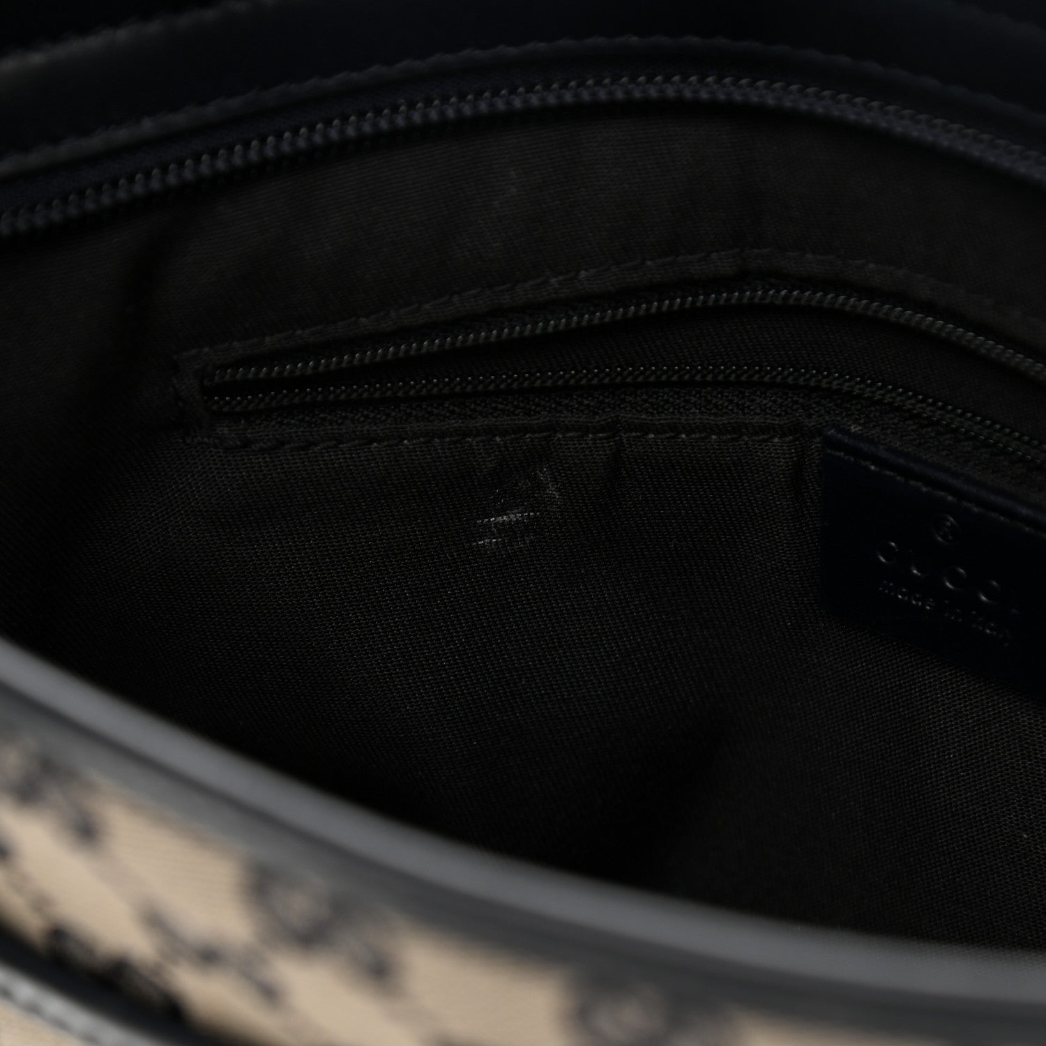Gucci GG Supreme Monogram Web Flat Messenger Bag Navy 9 of 9