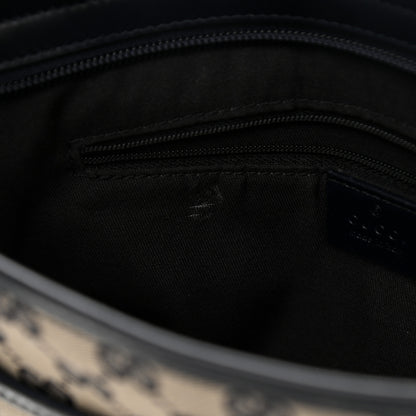 Gucci GG Supreme Monogram Web Flat Messenger Bag Navy 9 of 9