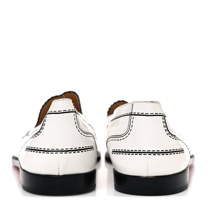Christian Louboutin Calfskin Women Mocalaureat Tromp L'oeil Loafers 39 White 6 of 9