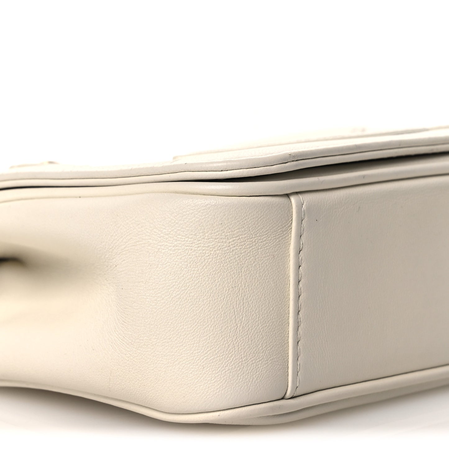 Lambskin CC Mania Flap Bag White