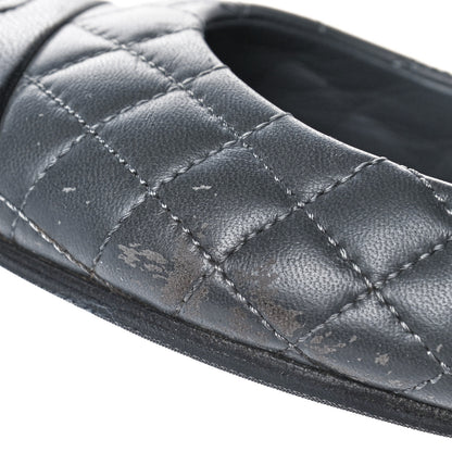 Chanel Lambskin Quilted Cap Toe Ballerina Flats 36.5 Charcoal Black 8 of 10