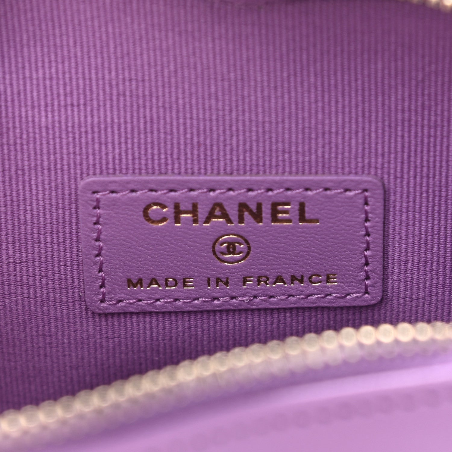 Chanel Lambskin Quilted CC In Love Heart Clutch With Chain Purple 5 of 11