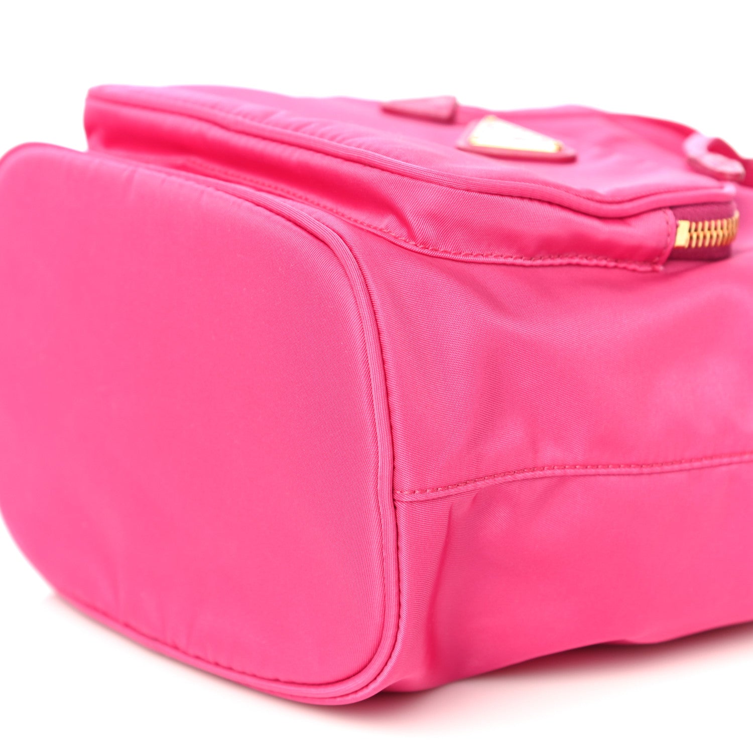 Prada Re-Nylon Saffiano Duet Bucket Crossbody Bag Fuxia 5 of 9