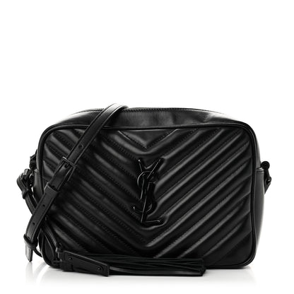 Saint Laurent Calfskin Matelasse Monogram Monochrome Lou Camera Bag Black 1 of 10