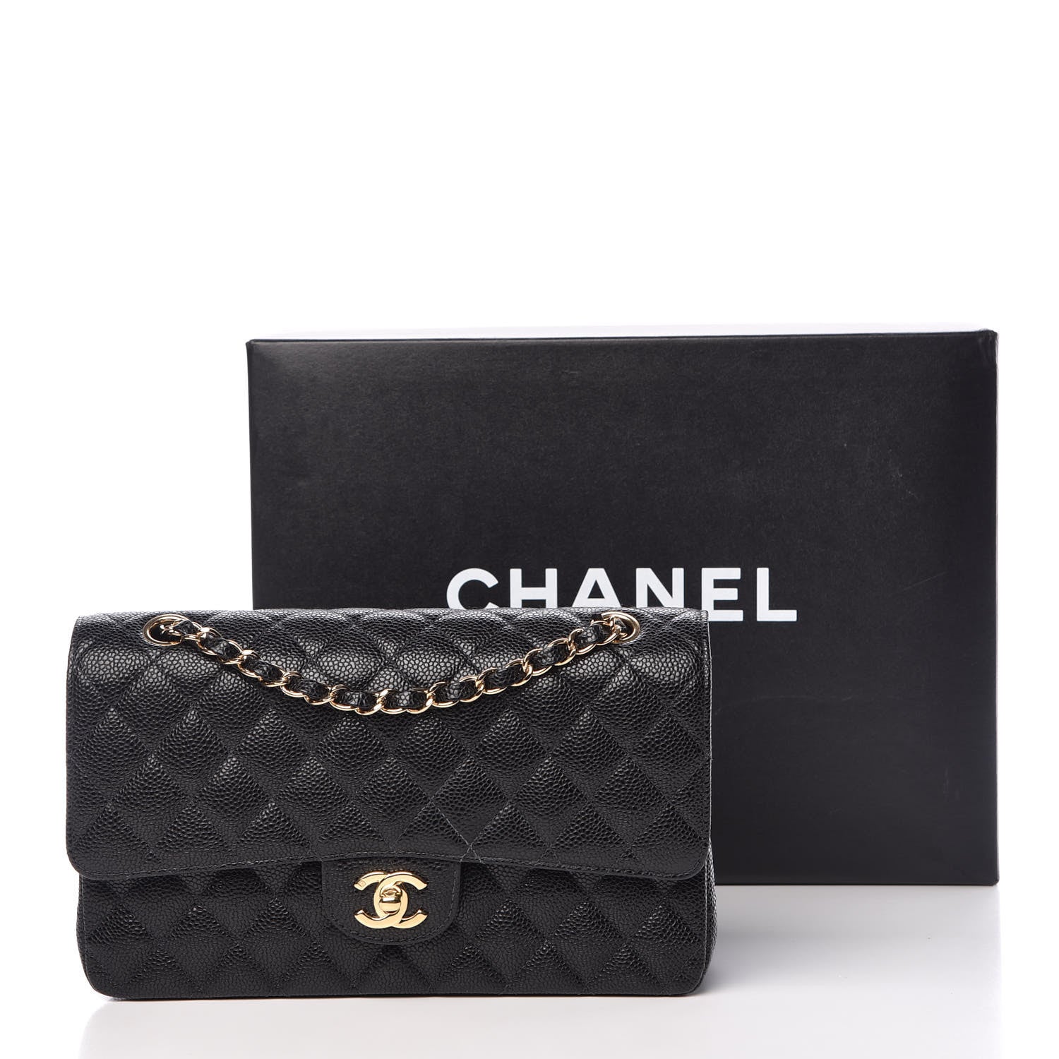 Chanel Caviar Quilted Medium Double Flap Black 12 of 12
