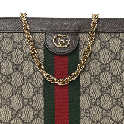 Gucci GG Supreme Monogram Web Small Ophidia Chain Shoulder Bag Brown 7 of 9