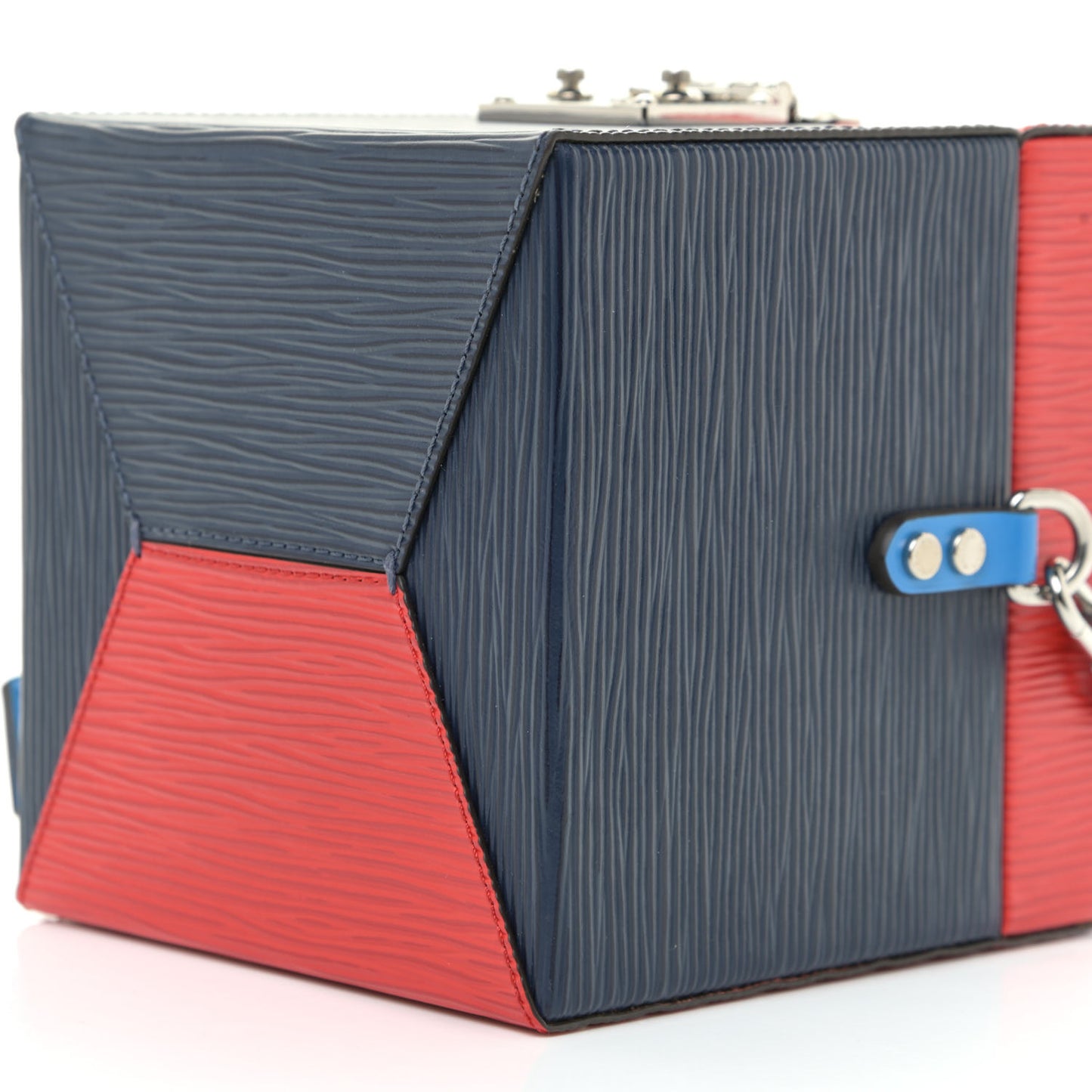 Epi Bleecker Box Indigo Coquelicot