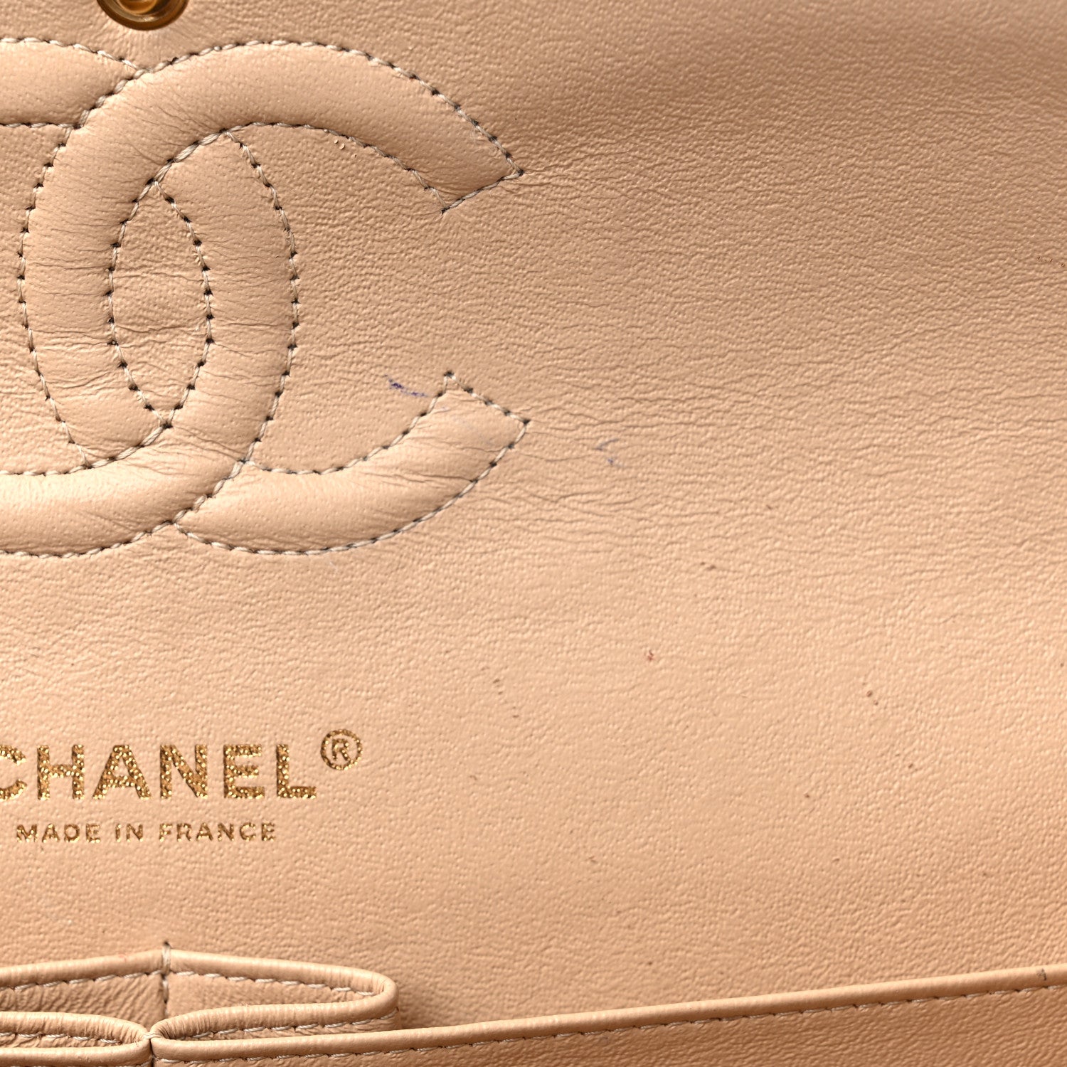 Chanel Caviar Quilted Medium Double Flap Beige 14 of 22
