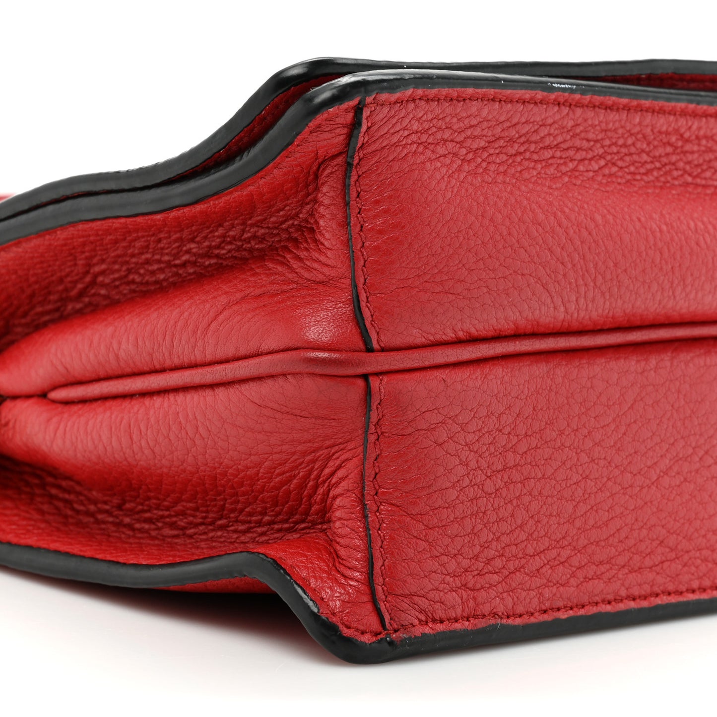 Vitello Daino Flap Crossbody Red