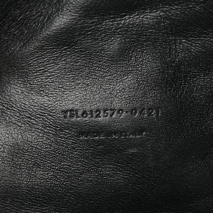 Saint Laurent Grain De Poudre Matelasse Monogram Mini Lou Camera Bag Black 7 of 11