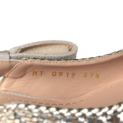 Christian Dior Laminated Calfskin Ribbon Crystal Woven J'Adior Slingback 65mm Pumps 37.5 Copper 8 of 8