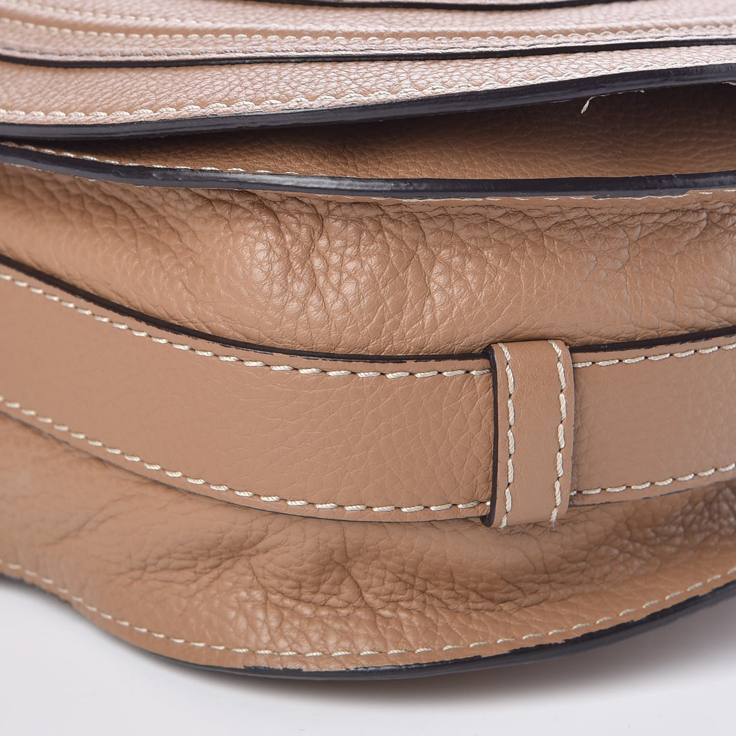 Calfskin Medium Marcie Round Crossbody Bag Nut