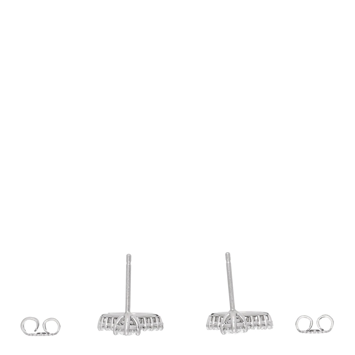 Harry Winston Platinum Diamond Double Loop Earrings 3 of 5