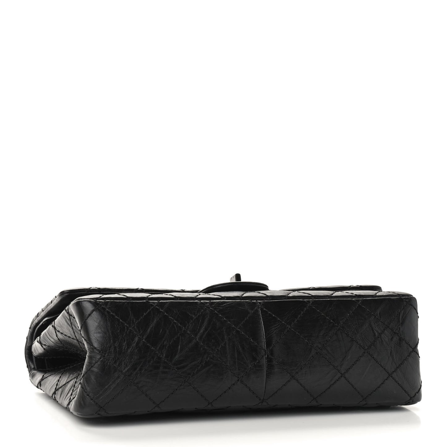 Glazed Calfskin Quilted 2.55 Reissue 226 Flap So Black