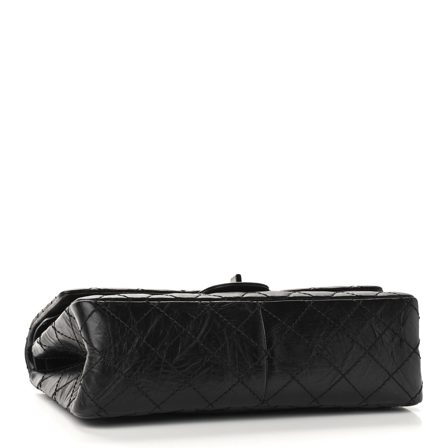 Chanel Glazed Calfskin Quilted 2.55 Reissue 226 Flap So Black 4 of 9