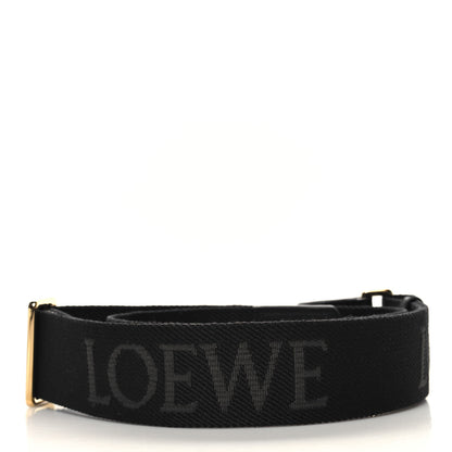 Loewe Calfskin Jacquard Webbing Anagram Strap Black 1 of 4