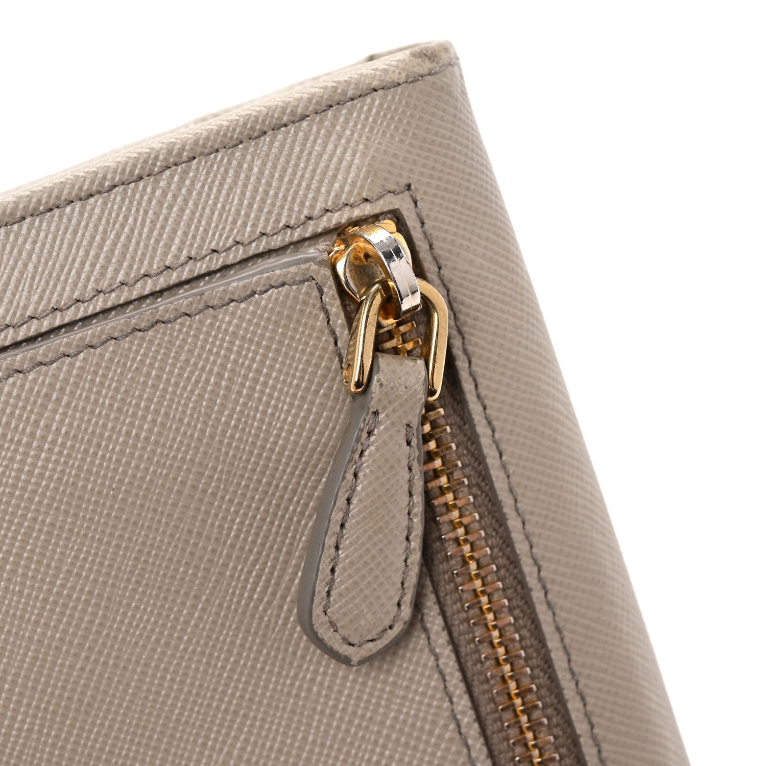 Prada Saffiano Metal Continental Flap Wallet Pomice 10 of 12
