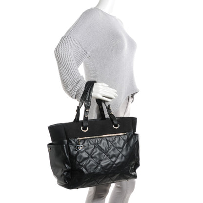 Chanel Coated Canvas Large Paris Biarritz Tote Black 2 of 12