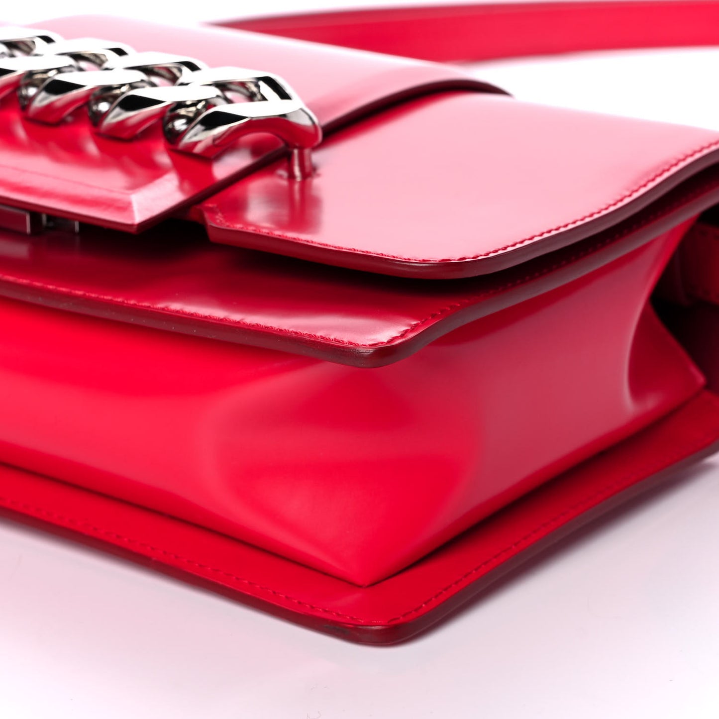 Calfskin Infinity Flap Bag Red