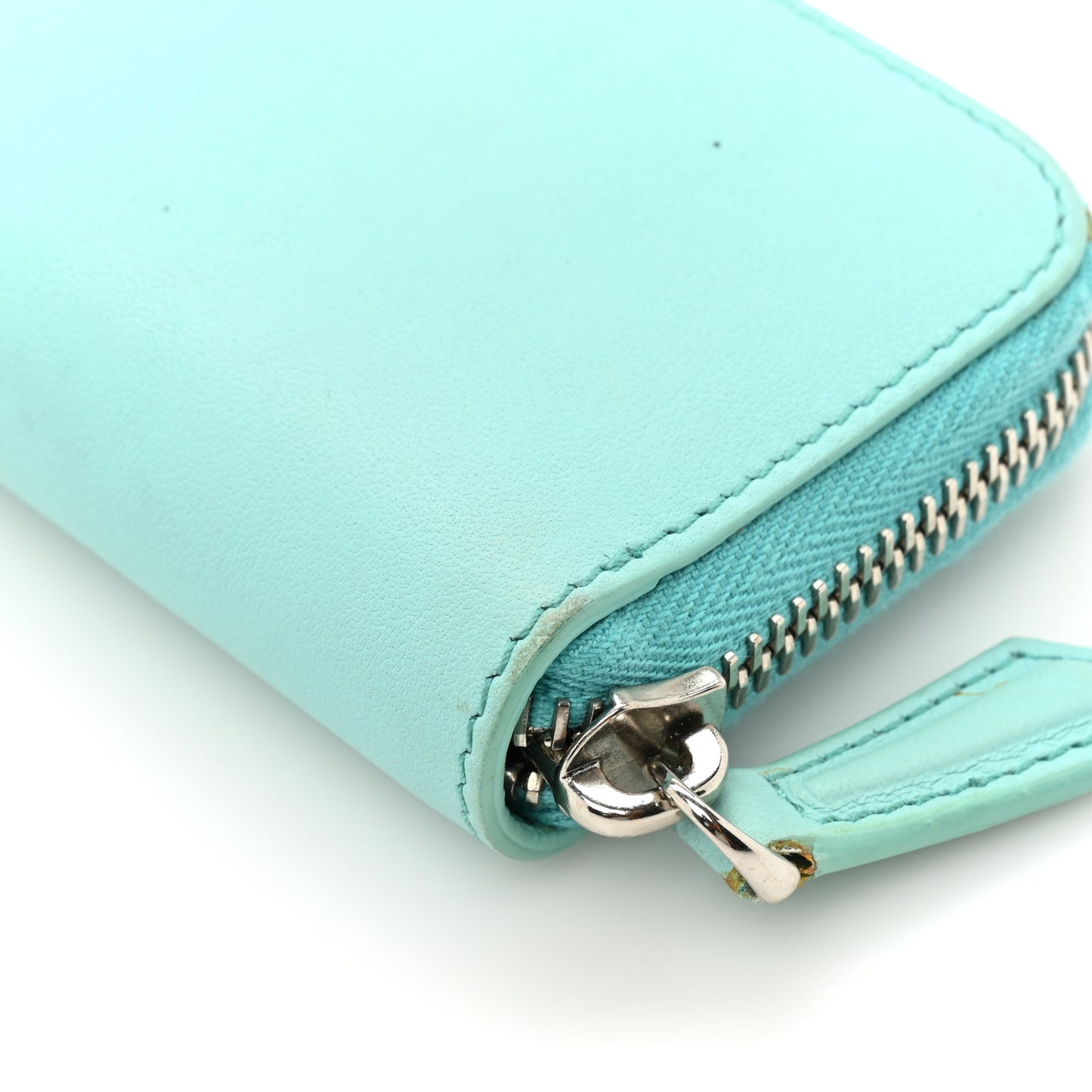 Vitello Flamingo Mini Zip Around Wallet Tiffany