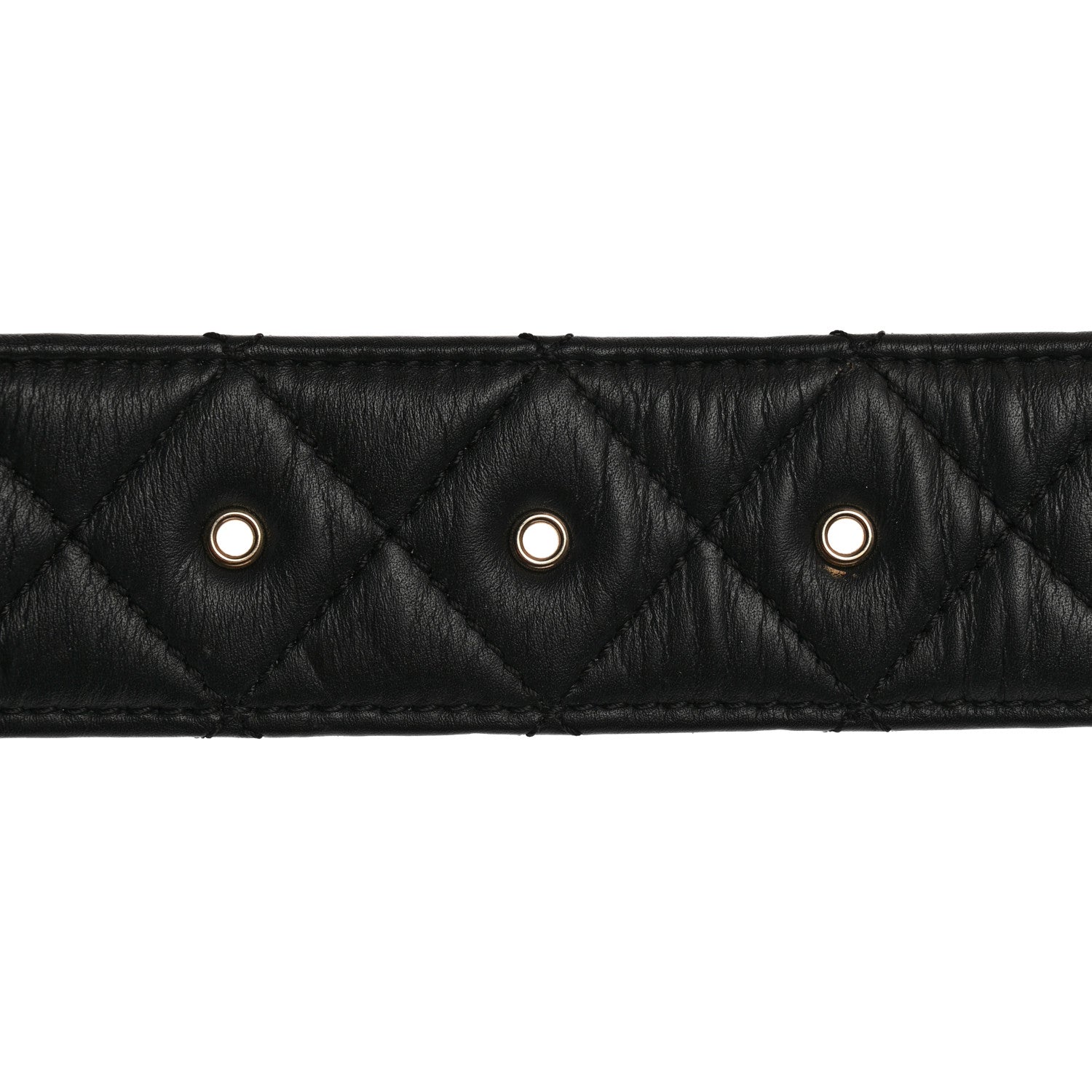 Chanel Lambskin Quilted CC Belt 85 34 Black 3 of 9