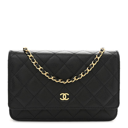 Chanel Caviar Quilted Wallet on Chain WOC Black 1 of 11