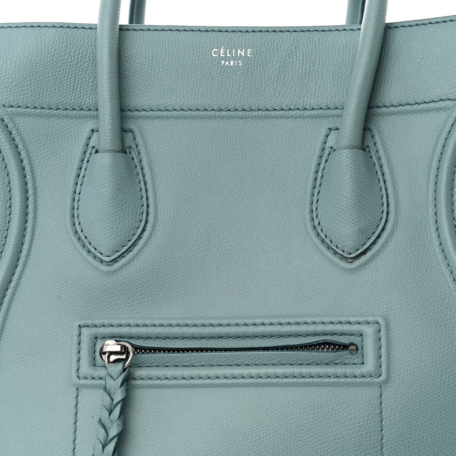 Celine Baby Grained Calfskin Medium Phantom Luggage Glacier 8 of 15