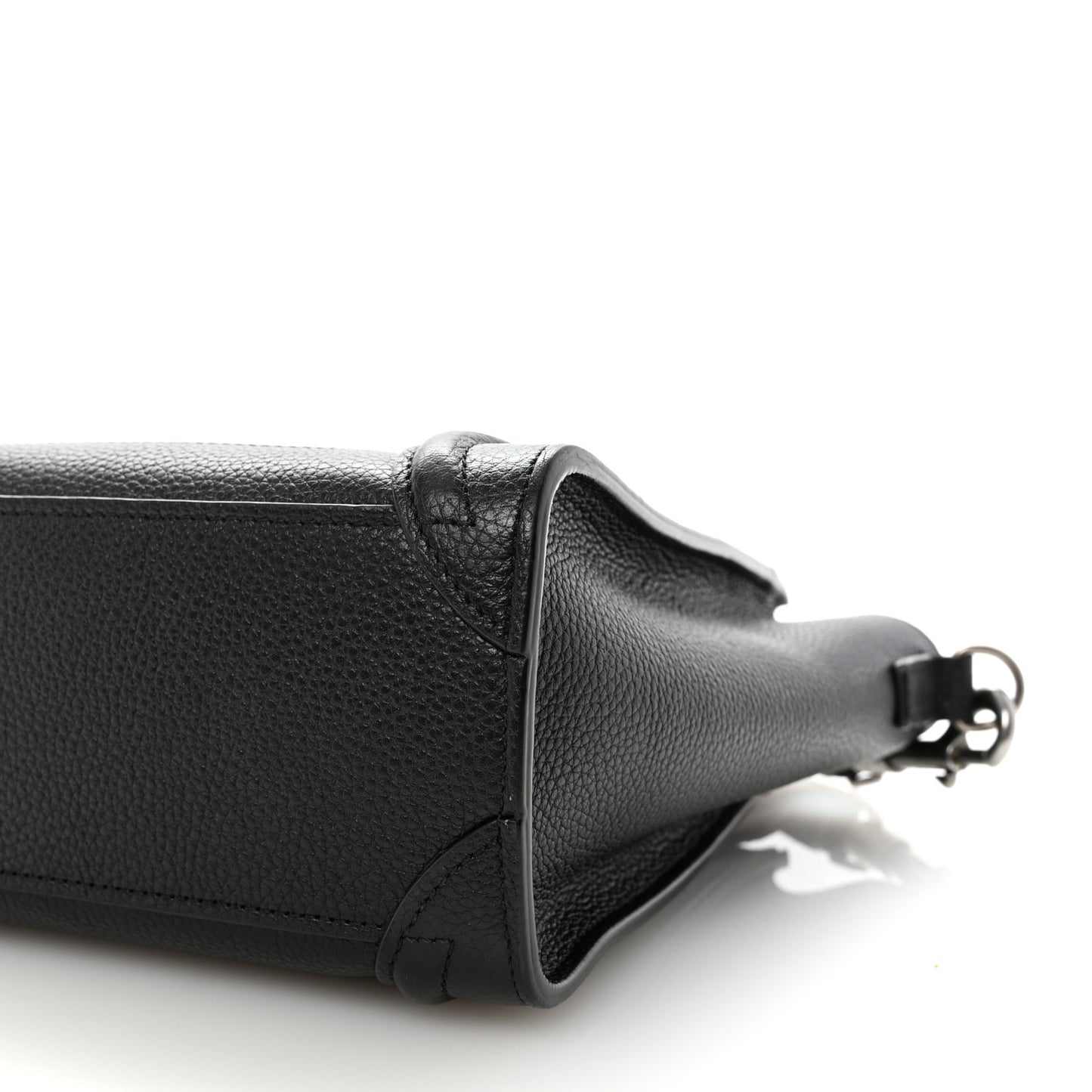 Drummed Calfskin Nano Luggage Black