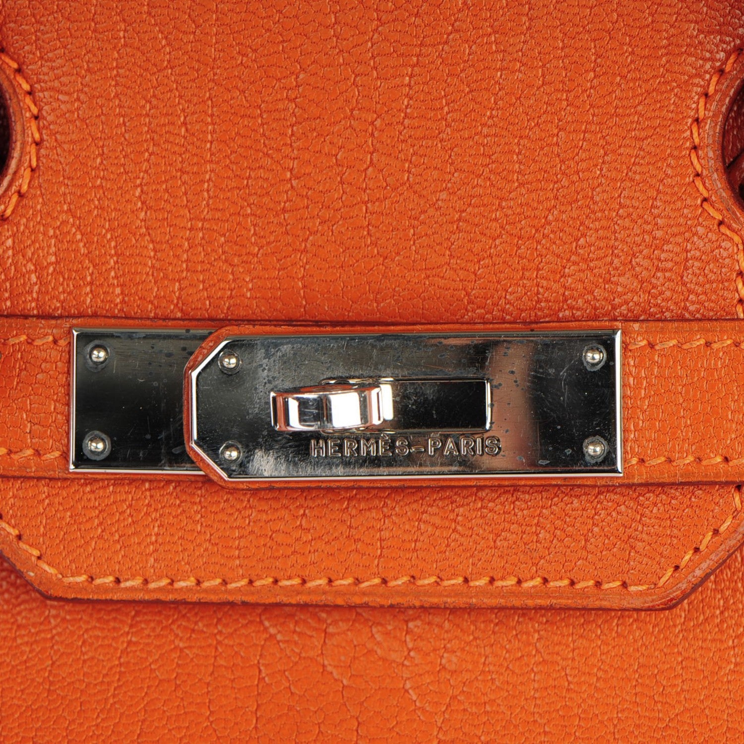 Hermes Chevre de Coromandel Birkin 30 Potiron 10 of 28