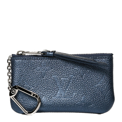 Louis Vuitton Metallic Empreinte Monogram Giant Key Pouch Navy Nacre 1 of 8