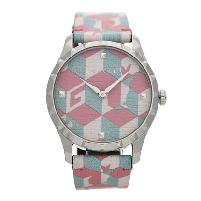 Gucci Stainless Steel Calfskin 38mm G-Timeless Bunny Quartz Watch 1 of 5