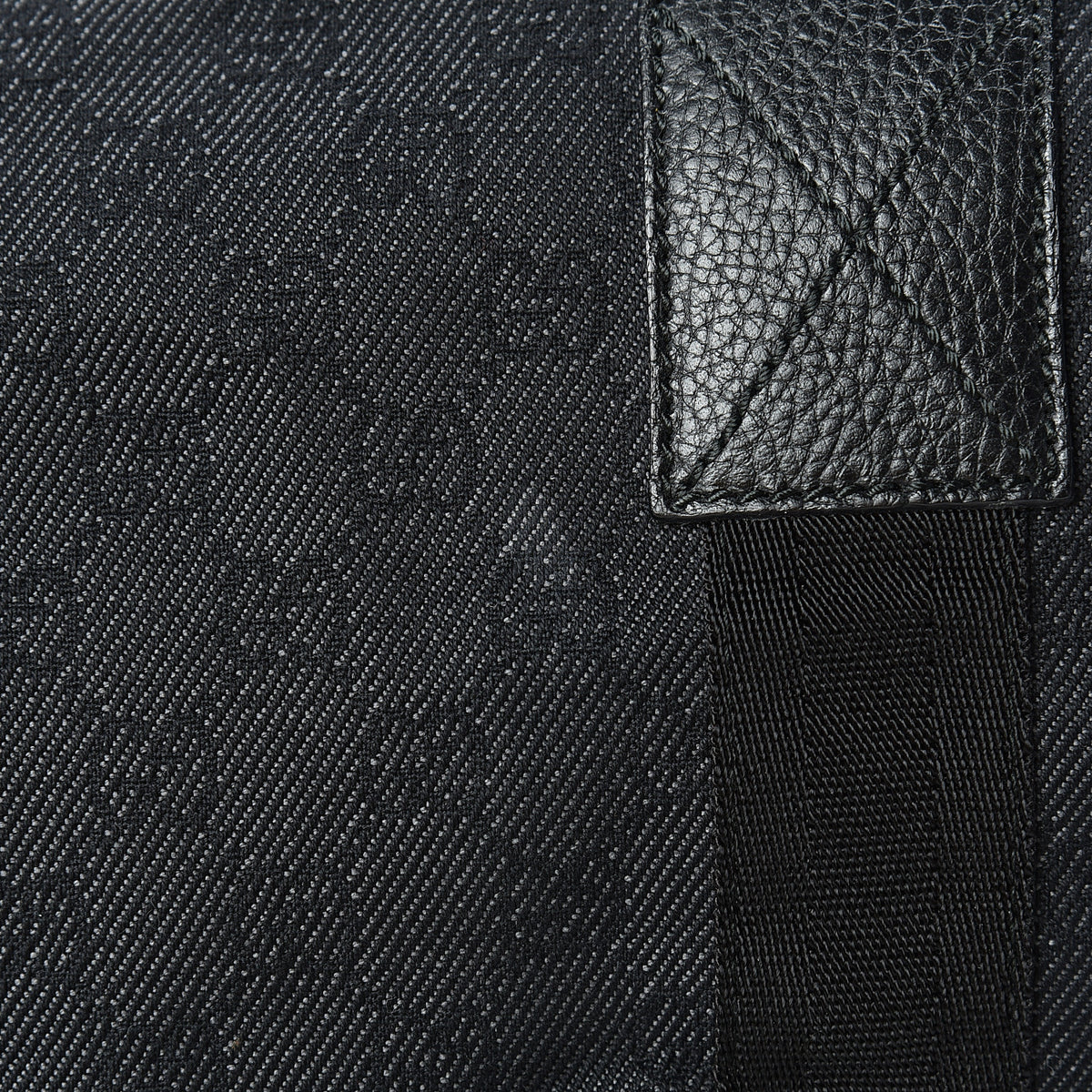 Gucci Denim Monogram Large Collapsible Carry On Duffle Black 11 of 13
