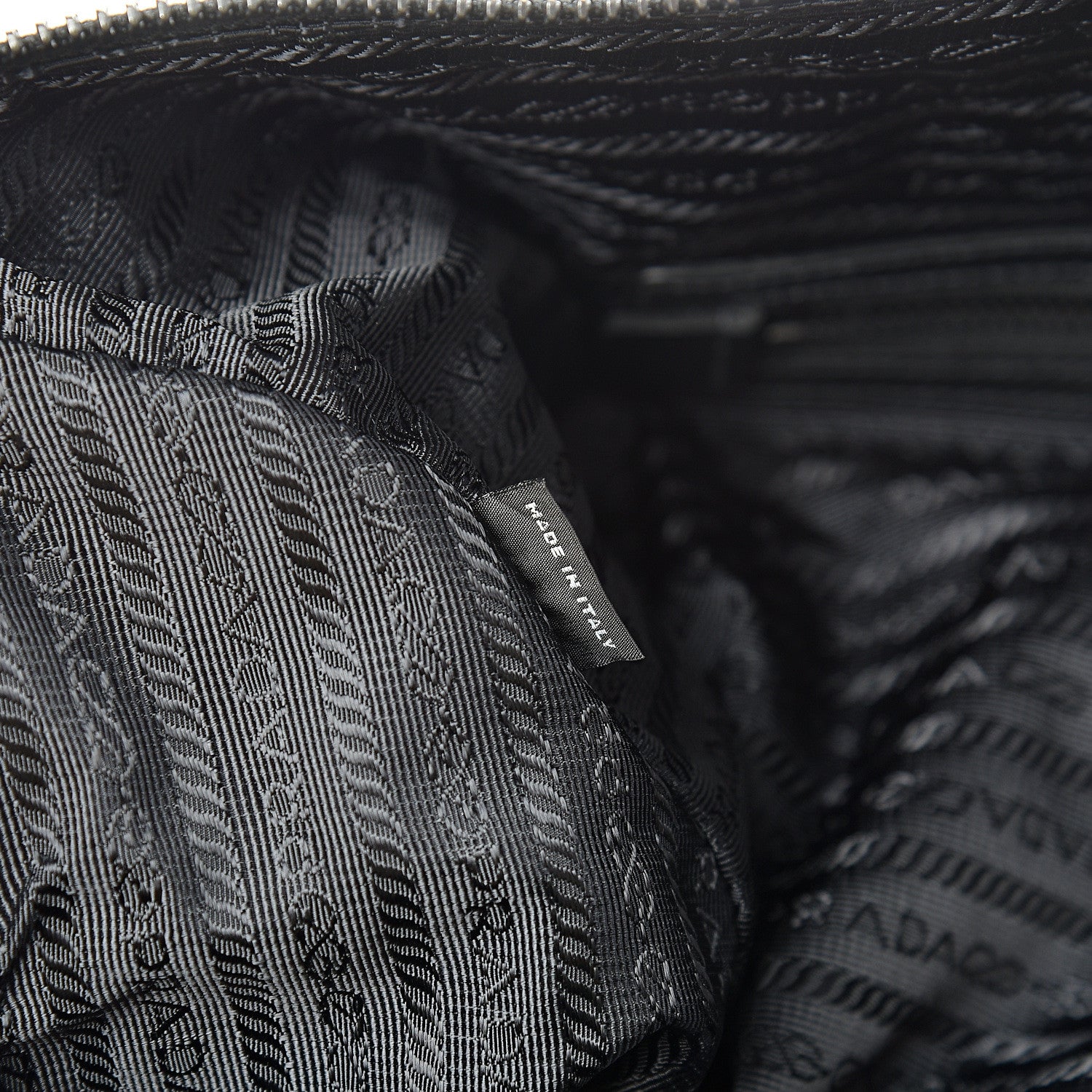 Prada Tessuto Nylon Saffiano Duffle Bag Black 6 of 11