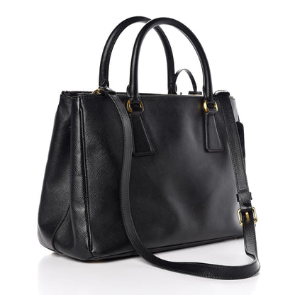 Prada Saffiano Small Galleria Double Zip Tote Black 4 of 16