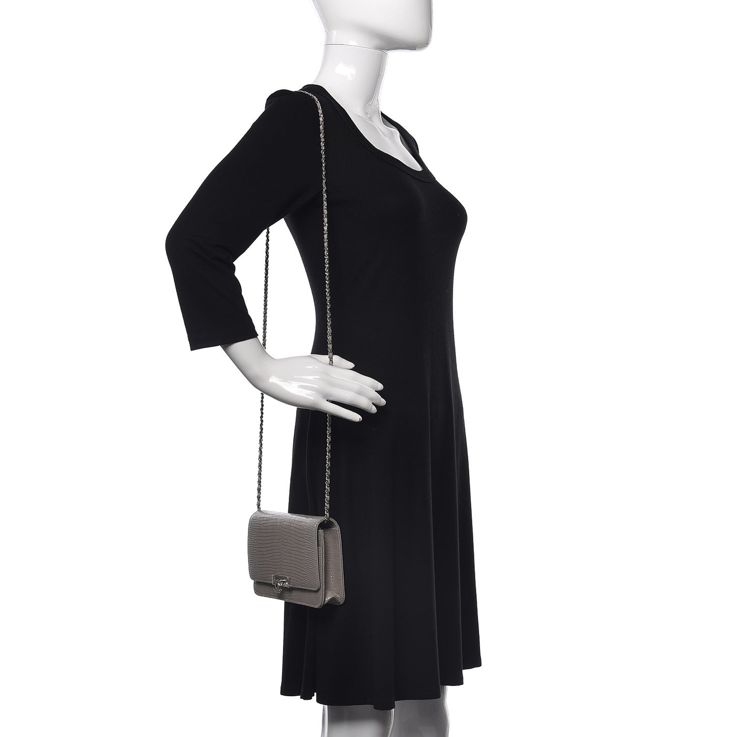 Lizard Golden Class Wallet on Chain WOC Grey