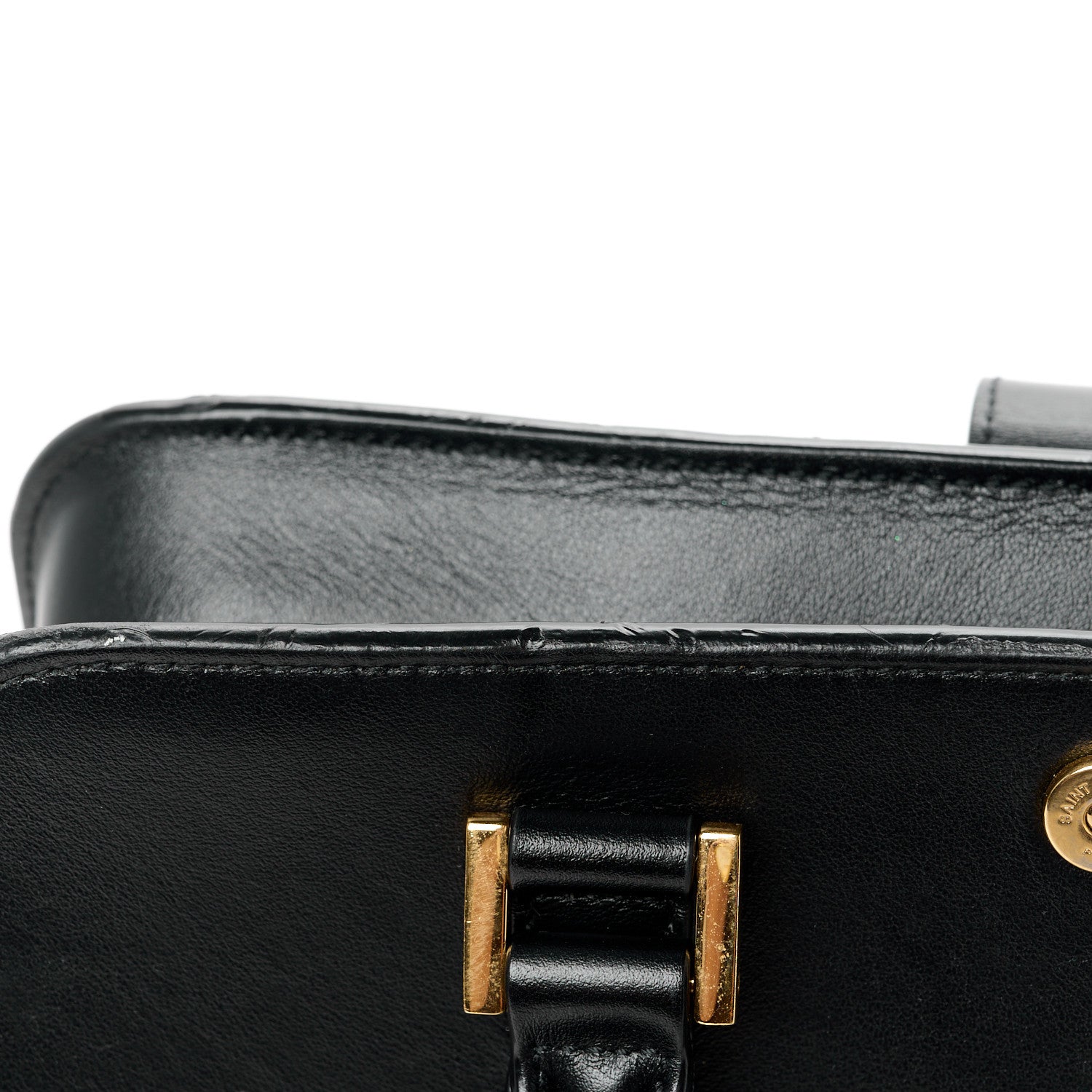 Saint Laurent Calfskin Monogram Baby Cabas Black 13 of 13