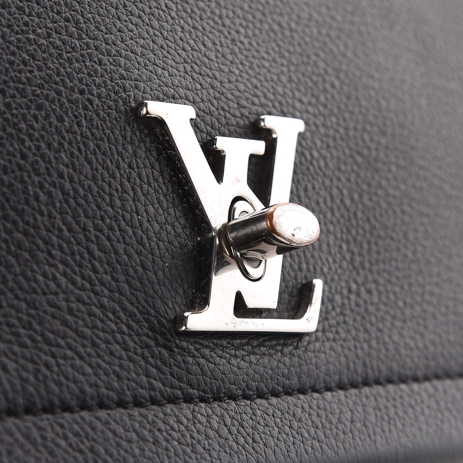 Louis Vuitton Calfskin Lockme II Chain Bag BB Black 10 of 10